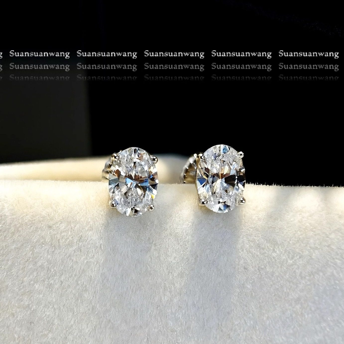 许妍露思同款|爆闪定制顶配FG白仿真钻鸽子蛋单钻耳钉银镀18k金,淘宝优惠券,粉丝福利购,淘宝优惠卷