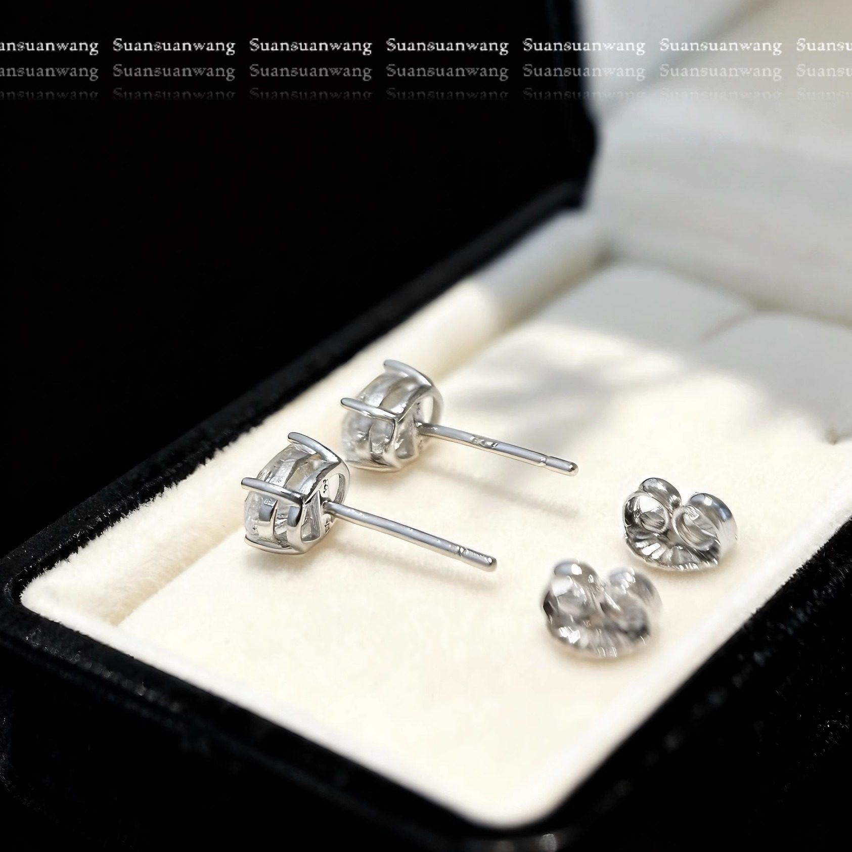 许妍露思同款|爆闪定制顶配FG白仿真钻鸽子蛋单钻耳钉银镀18k金,淘宝优惠券,粉丝福利购,淘宝优惠卷