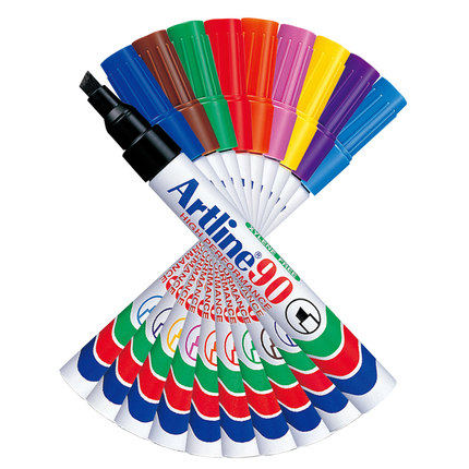 日本旗牌-雅丽Artline方头环保型油性记号笔马克笔2-5mm线幅EK-90,淘宝优惠券,粉丝福利购,淘宝优惠卷