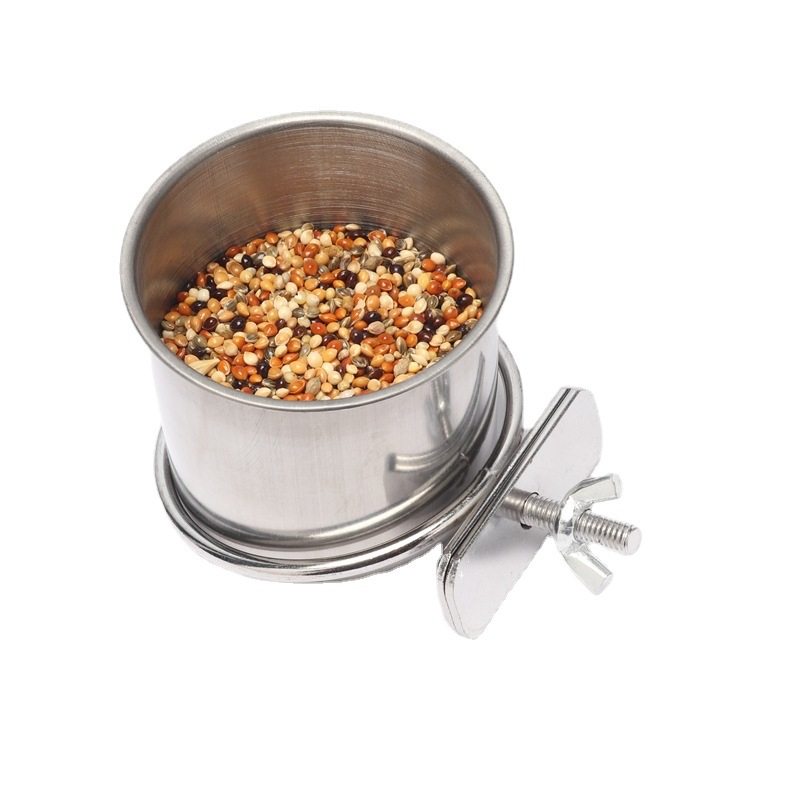 鹦鹉鸟类不锈钢碗鹩哥八哥站架站杆用可固定食盒食槽食杯食盆水杯,淘宝优惠券,粉丝福利购,淘宝优惠卷