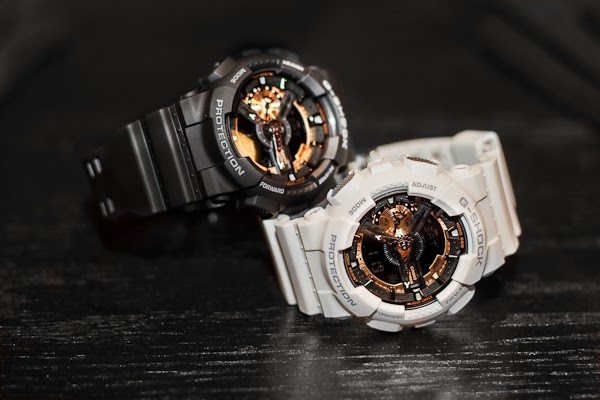 g shock matte black rose gold