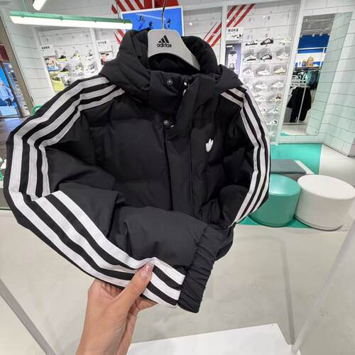 adidas阿迪达斯三叶草大童运动保暖连帽可拆羽绒服KC5388/KF4952 - 图3