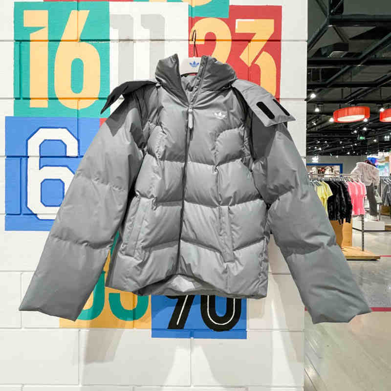 阿迪达斯羽绒服男子三叶草可拆卸外套面包服JW1367/JW1366/JW1365