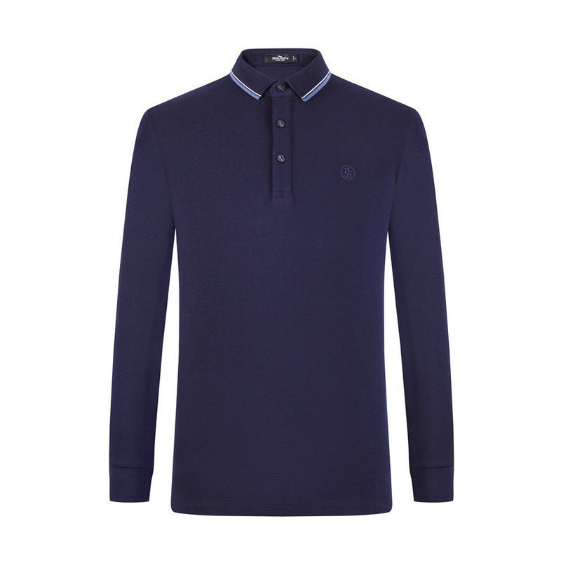 柒牌长袖polo衫纯色翻领商务打底衫 柒牌Polo衫