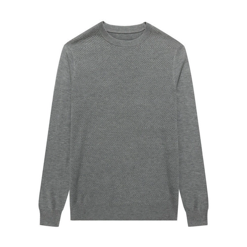 Трикотажный демисезонный свитер, утепленный лонгслив, трендовая рубашка, круглый воротник