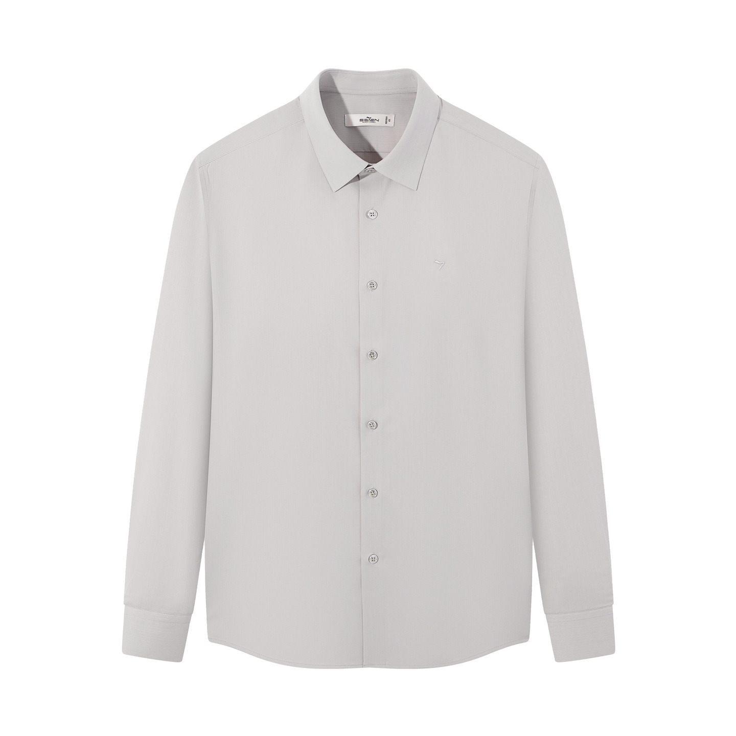 【无缝/胶条衬衫】柒牌翻领长袖衬衫男2025秋季新款暗纹提花衬衣