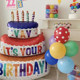 Birthday cake cartoon aluminum film three-dimensional balloon