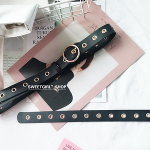 欧美朋克简约百搭圆圈扣皮带