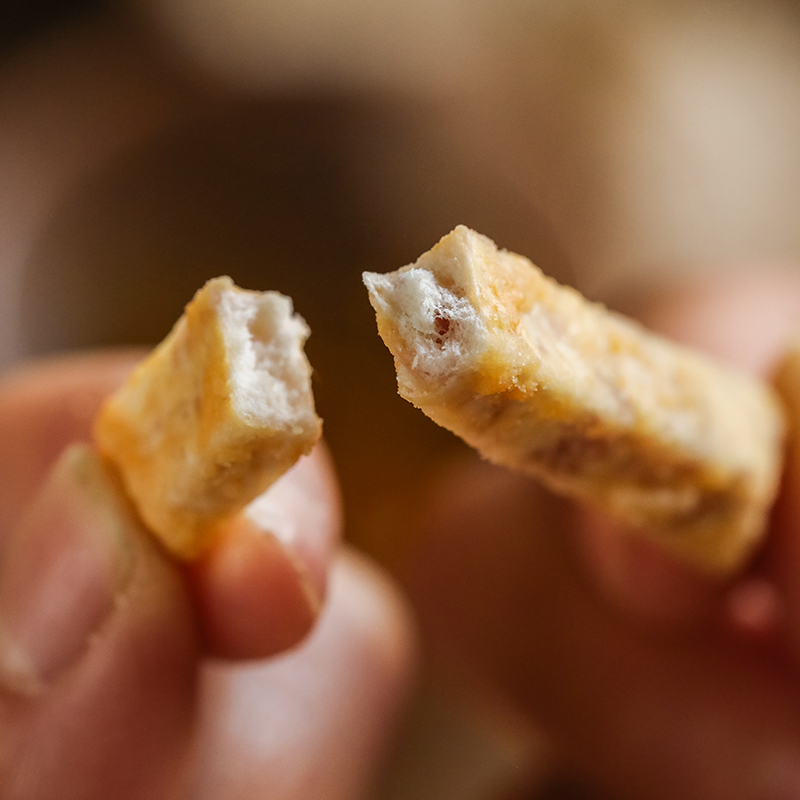 金日良品咸蛋黄芋头条香葱海苔蟹黄味辣味芋头零食一口硬脆-图2