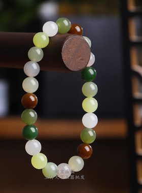 和田玉圆珠多宝手链支持复检