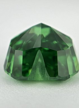 心形冰花切锆石绿色裸石人工合成宝石碎冰切爆闪钻 首饰镶嵌diy