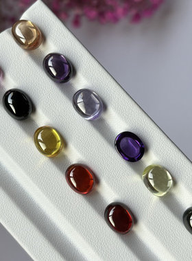 3x5-13x18mm蛋形平底素面立方氧化锆 蛋面合成宝石戒面裸石12颜色