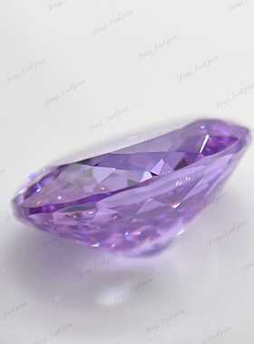 5x7~10x14mm 紫锂辉蛋形鸟巢切锆石裸石 椭圆形尖底切高碳钻宝石