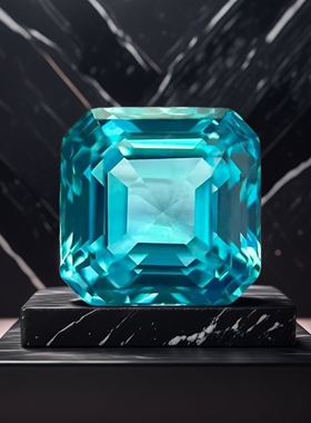 宝塔形阿斯切帕拉伊巴蓝宝石 首饰戒指镶嵌主石diy