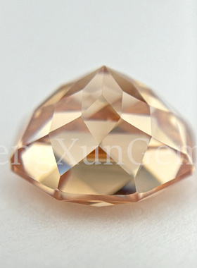 9A高碳钻千禧玫瑰切八边形香槟金纳财锆石尖底耳钉美甲钻戒指超闪