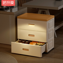 Multilayer home containing box drawer-type plastic thickened baby boy toy clothing snacks clip stitch finishing containing cabinet