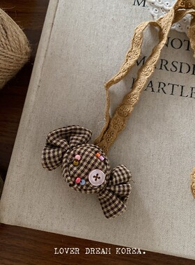 韩版新款秋冬塞棉布艺项链卡通兔子糖果BB夹女童装饰拍照项链道具