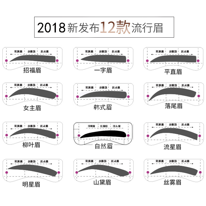 眉卡贴纸连着的眉贴懒人画眉神器眉毛贴初学者全套画眉卡辅助器女