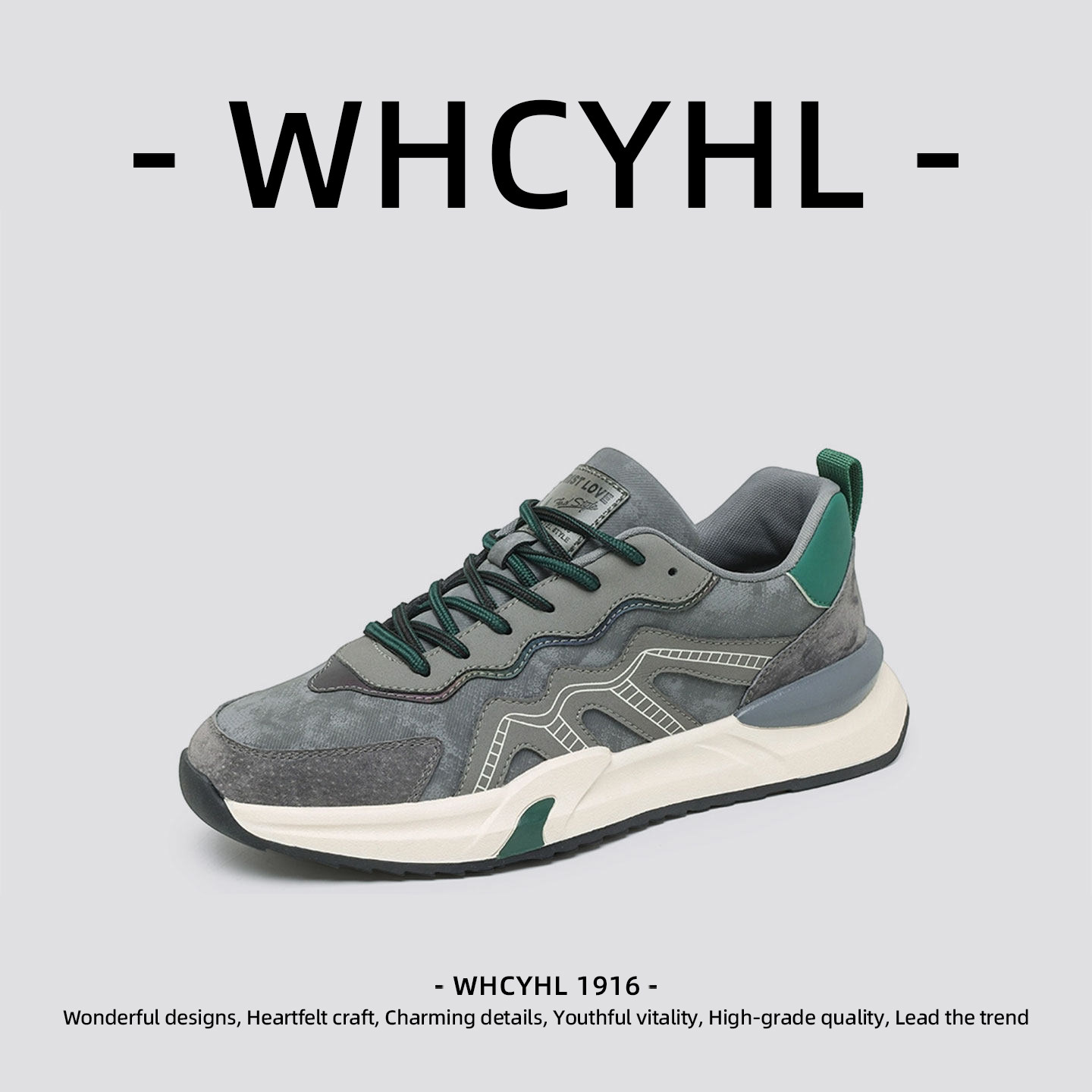 【轻奢潮牌】WHCYHL高级感男鞋春季新款男士休闲鞋小众潮牌老爹鞋,淘宝优惠券,粉丝福利购,淘宝优惠卷