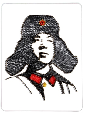 爱国手工幼儿园作业钉子画绕线画