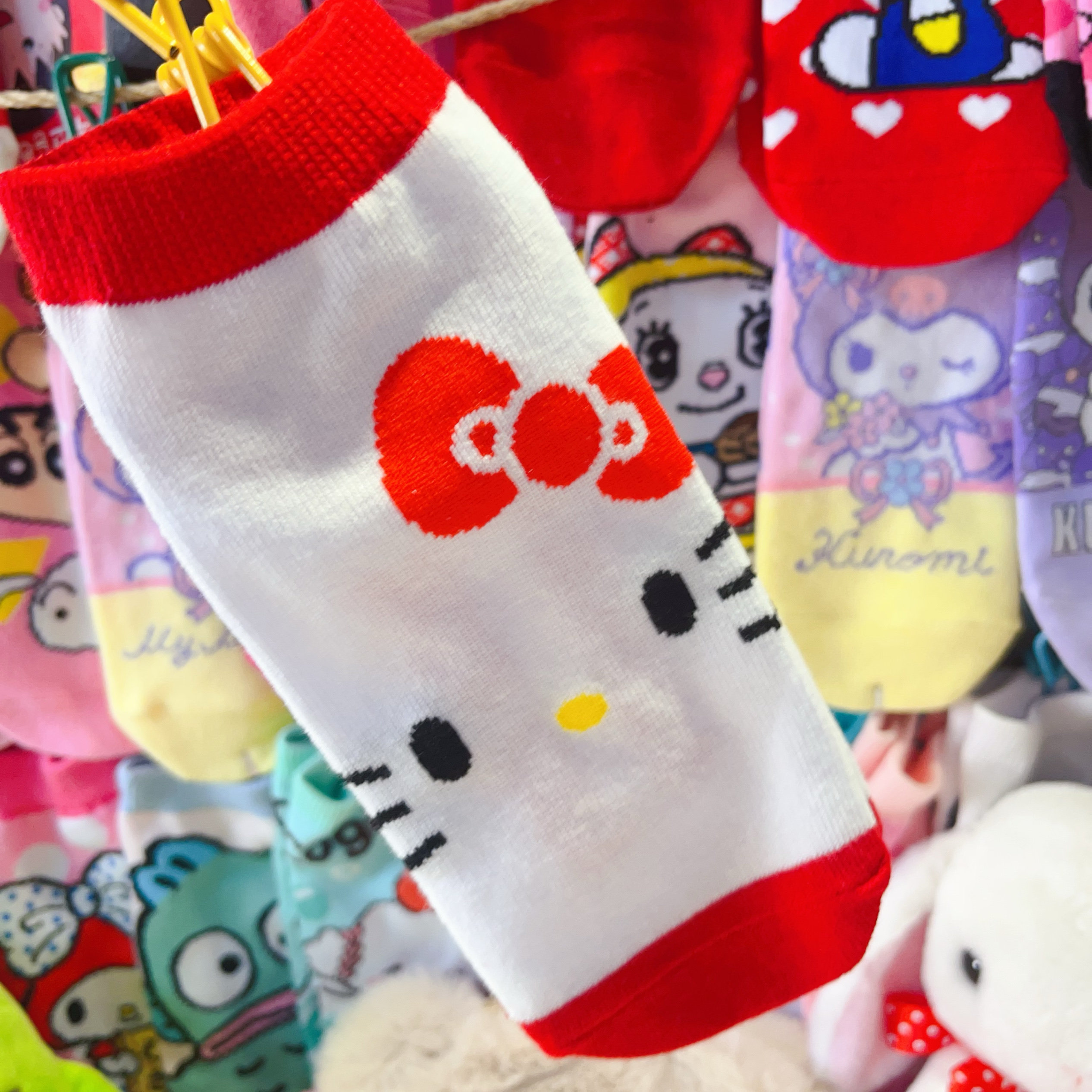 日系卡通hello kitty猫短袜女士袜子棉袜短筒袜可爱袜子女袜,淘宝优惠券,粉丝福利购,淘宝优惠卷