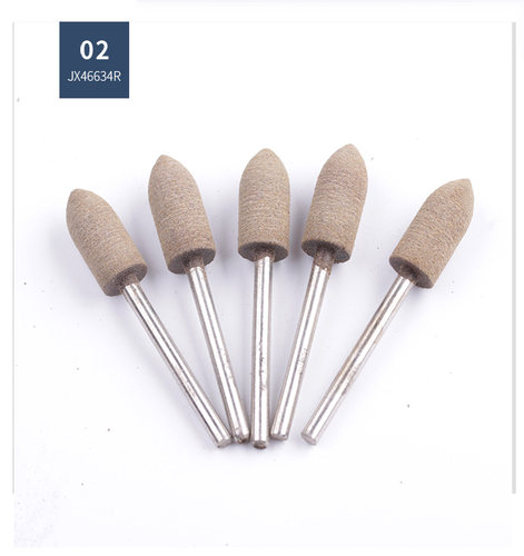 牛皮磨头 抛光磨头翡翠抛光头玉石打磨头T型牛皮轮3mm8mm10mm12mm - 图0