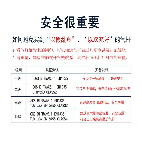 固咖办公椅防爆调升降杆4级液压杆电脑椅气杆气缸转椅配件气弹簧 - 图2