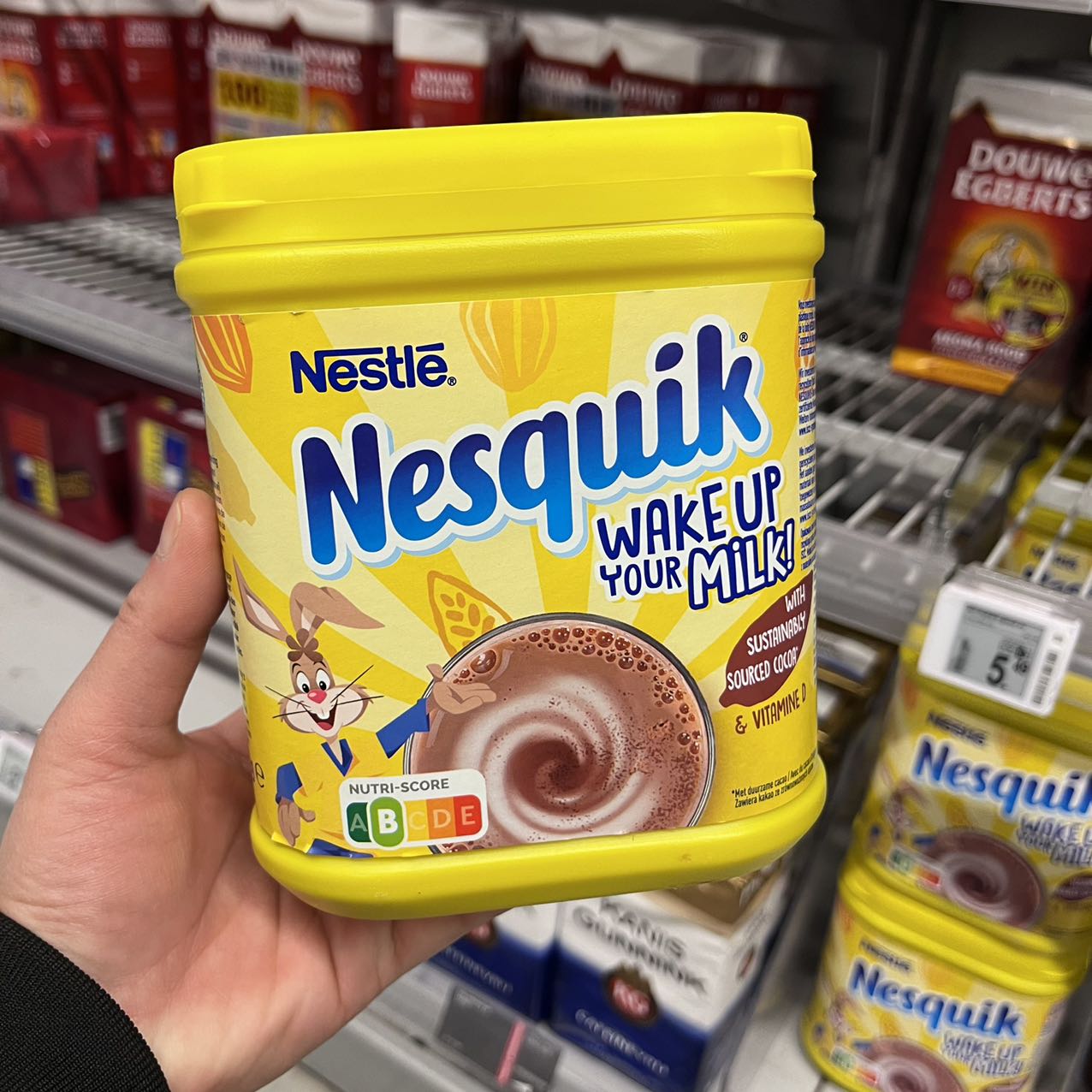 现货荷兰进口Nestle/雀巢Nesquik可可粉速溶冲饮巧克力粉500克 - 图0