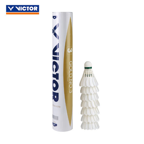 威克多VICTOR胜利羽毛球12只耐打专业训练鸭毛球金黄3号74速高原 - 图3