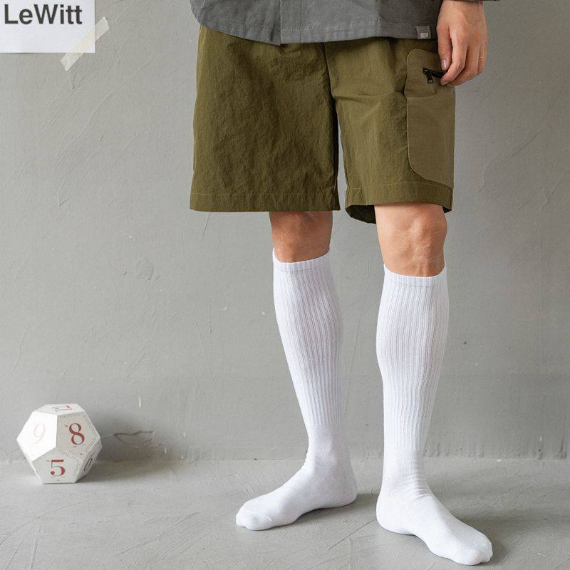 小腿袜秋冬黑色长筒袜棉超长袜子男士白色高筒足球及膝大腿运动潮,淘宝优惠券,粉丝福利购,淘宝优惠卷