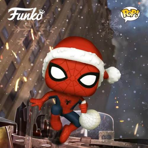 Funko Pop 漫威假日圣诞钢铁侠玩偶蜘蛛侠死侍洛基绯红女巫手办 - 图1
