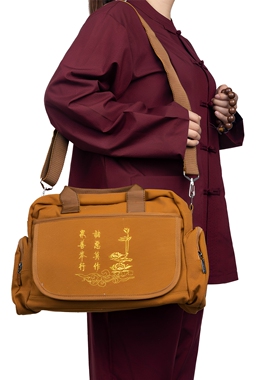 缘通粗纹帆布僧包朝山禅修背包