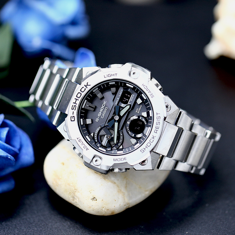 卡西欧手表G-SHOCK GST-B400D-1A/AD-1A4/BD-1A2太阳能蓝牙男腕表 - 图0