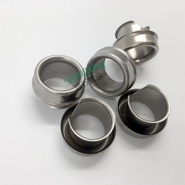 Plastic-covered metal hose joint iron sleeve tooth ring threading hose tail end guard sheath guard ring cable anti-wear