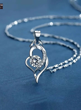 ECETOWIH纯银天使之翼项链女风气