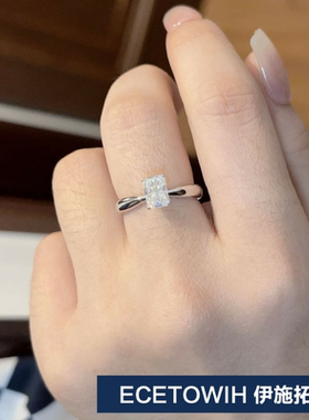 ECETOWIH新款银1克拉雷迪恩祖母