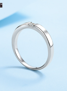 ECETOWIH新款S925银情侣戒指方形