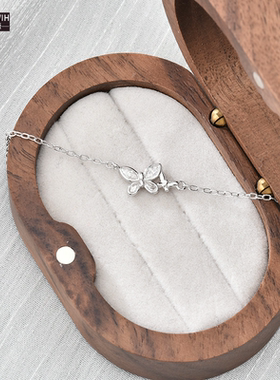 ECETOWIH新款S925纯银蝶恋花女