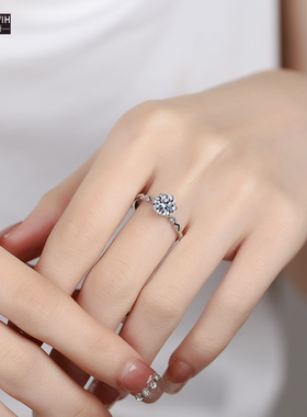 ECETOWIH纯银璀璨星河莫桑石戒指