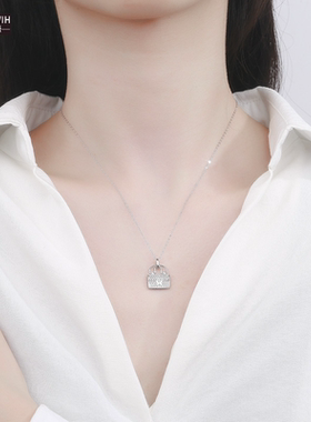 ECETOWIH日韩s925银袋包项链风轻