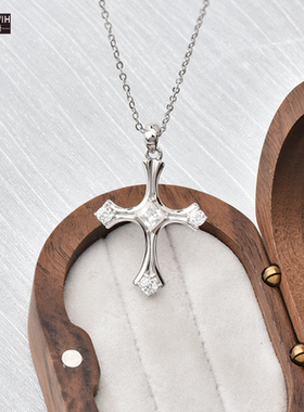 ECETOWIHS925纯银项链百搭莫桑石