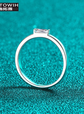 ECETOWIHS925纯银女祖母绿切长方