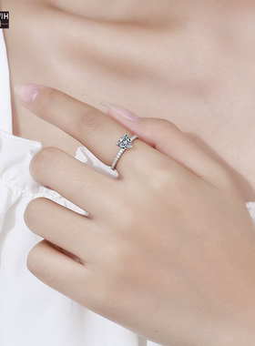 ECETOWIH爱心形微镶D色1克拉莫桑