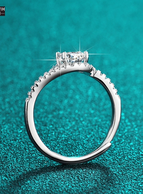 ECETOWIH新款莫桑石女求戒指一