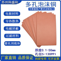 Porous foam copper thermally conductive heat dissipation electromagnetic shielding catalyst electrolytic copper material scientific research experimental material