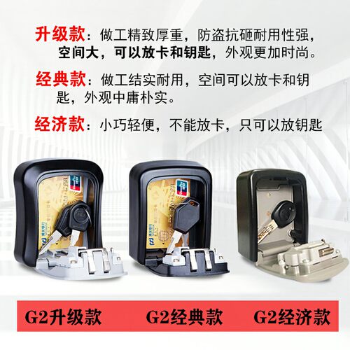装修密码钥匙盒工地猫眼防盗门神器家用临时免打孔门口钥匙密码盒 - 图2
