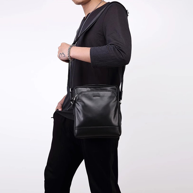 French BRILLAR YISHA large-capacity shoulder bag men's genuine leather business casual men's cross-body official backpack