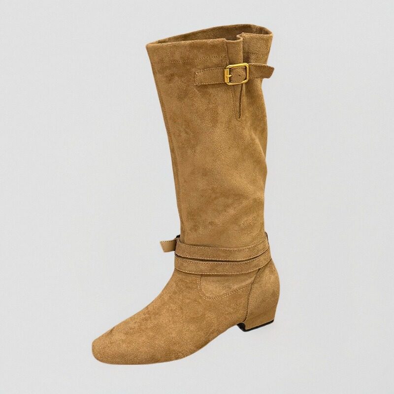 粗跟不过膝长筒靴女2025秋冬显瘦西部牛仔靴套筒骑士靴单靴长靴子,淘宝优惠券,粉丝福利购,淘宝优惠卷