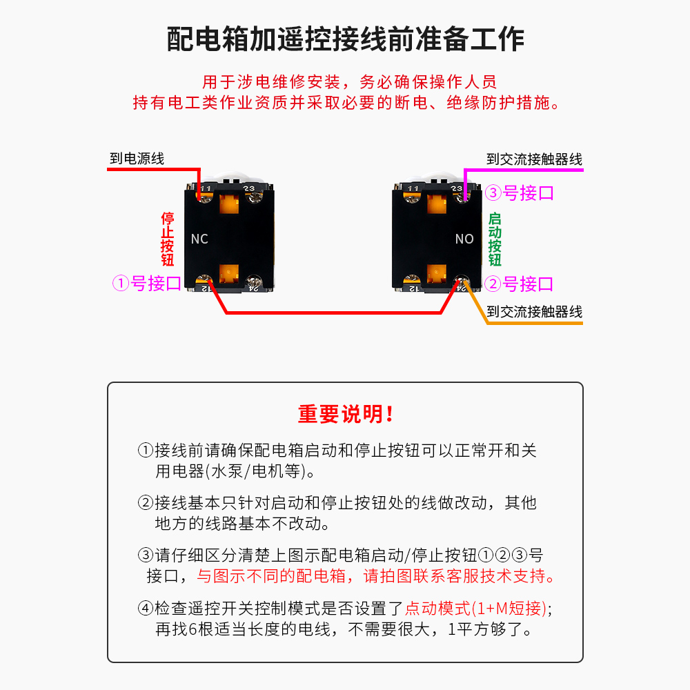 二路无线遥控开关 380V配电柜箱启动停止按钮 改装无线远程遥控器 - 图2