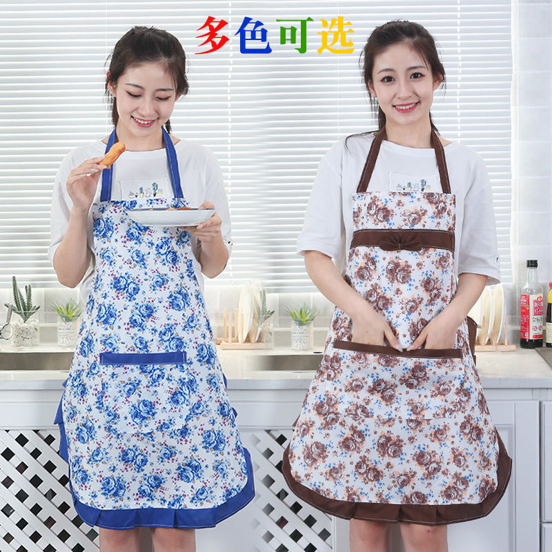 韩版公主围裙厨房做饭家用防污防油可爱日系围腰工作女时尚可印字